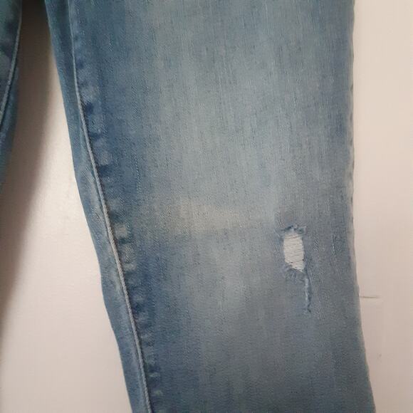 Lucky Brand Jeans Mid Rise Super Skinny Ava Women's 4/27 Ankle Fringe Distressed - Picture 4 of 13